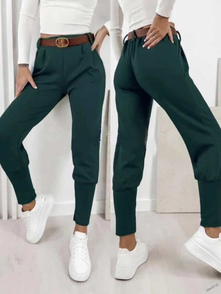 Dámské kalhoty s páskem 