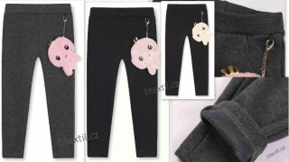 Dívčí oteplené legíny + plyšová peněženka