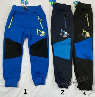 Dětské tepláky teplejší Kugo bagr 98-128