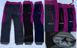 Dívčí softshellové kalhoty Wolf 116-146