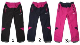 Dívčí oteplené softshellové kalhoty Wolf B2391 92-110