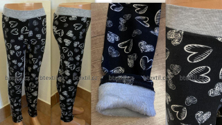 Dívčí zateplené legíny oteplené kalhoty 98-164