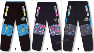 Dětské softshellové kalhoty zateplené fleecem 