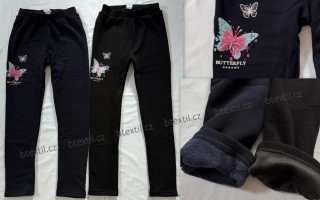 Dívčí zateplené legíny oteplené kalhoty 134-164